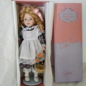 Genuine Porcelain Doll - "April" - NIB